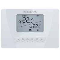 Termostat General ARUNA300S RF White pentru condiționere / Baterie