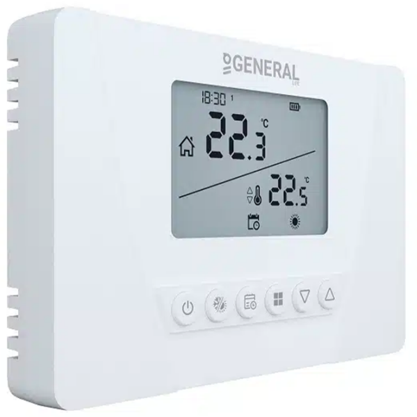 Termostat General ARUNA300S RF White pentru condiționere / Baterie photo 2