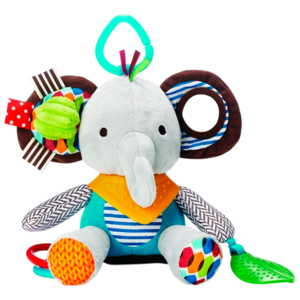 Jucărie pentru pătuțuri și cărucioare Skip Hop Animals Bandana Buddies Elefant 306202 Gray 0.3+ photo 1