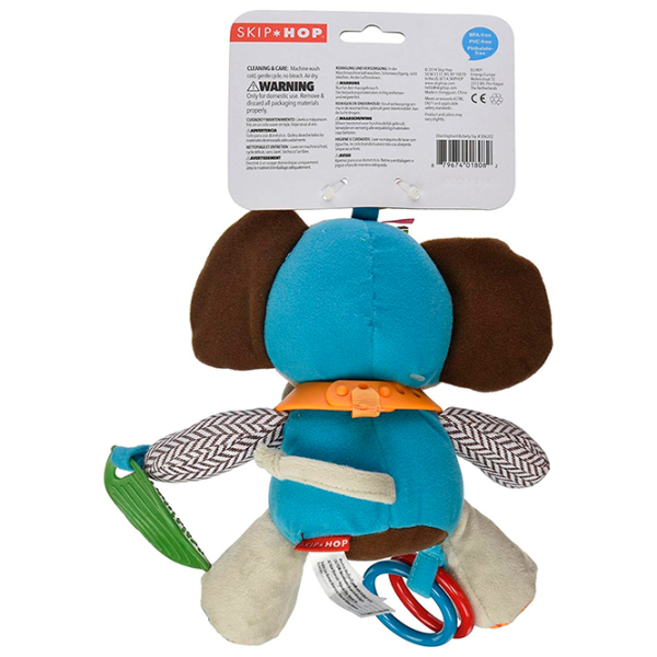 Jucărie pentru pătuțuri și cărucioare Skip Hop Animals Bandana Buddies Elefant 306202 Gray 0.3+ photo 3