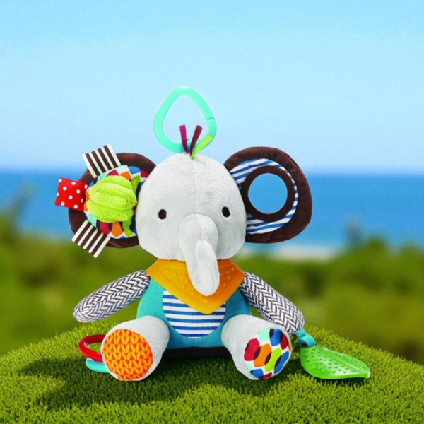 Jucărie pentru pătuțuri și cărucioare Skip Hop Animals Bandana Buddies Elefant 306202 Gray 0.3+ photo 5
