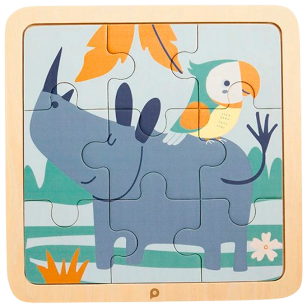 Puzzle Premaman Rhino (3393457302511) Количество деталей: 9, Рекомендуемый возраст: 1+ photo 1