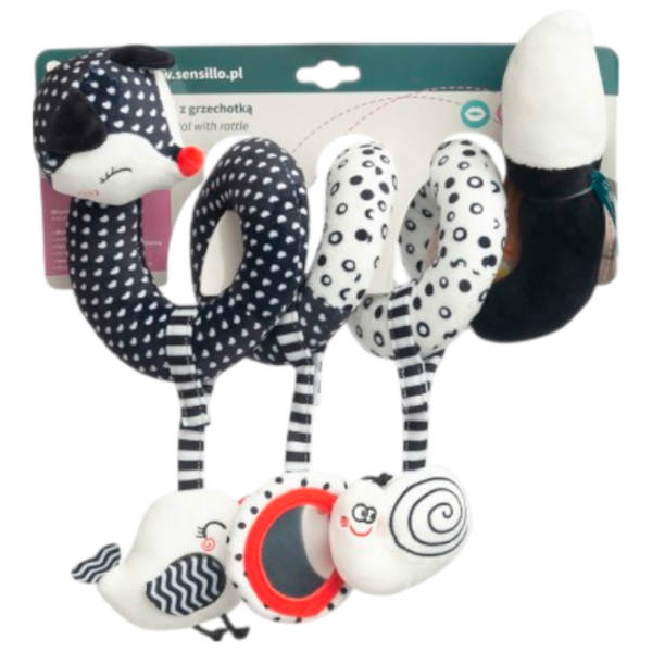 Jucărie pentru pătuțuri și cărucioare Sensillo Animals Fox Z-0350 Black 0.5+ photo 2