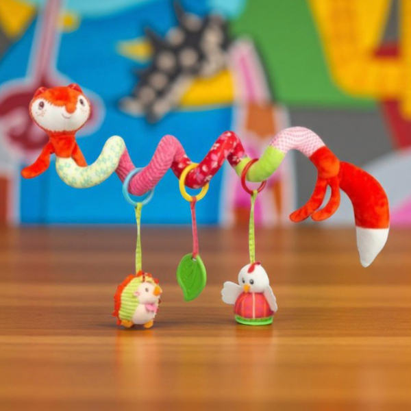 Jucărie pentru pătuțuri și cărucioare Sensillo Animals Colorful Fox Z-0530 Red 0+ photo 4