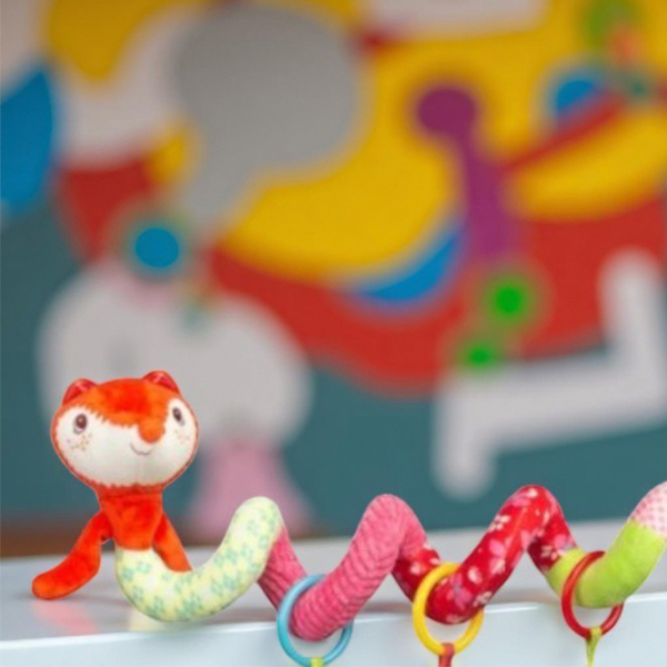 Jucărie pentru pătuțuri și cărucioare Sensillo Animals Colorful Fox Z-0530 Red 0+ photo 5