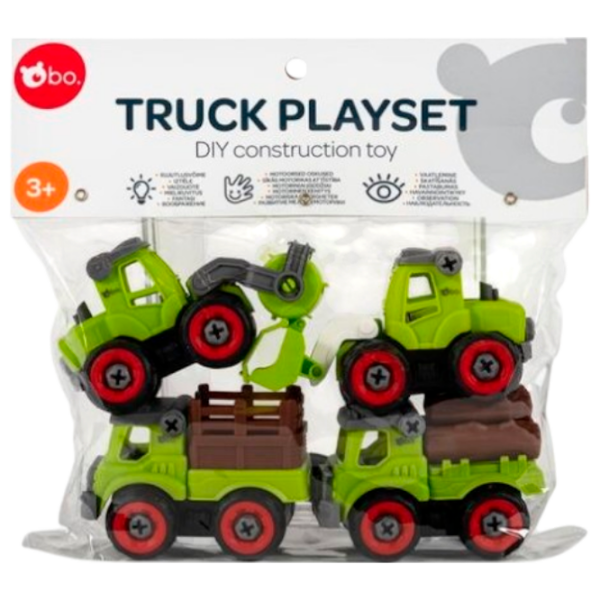 Комплект машин Bo. Truck playset Farmer 8016ML
Серый
Зеленый  photo 1