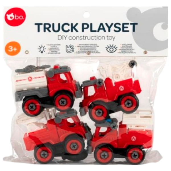 Комплект машин Bo. Truck playset Fireman 8024ML
Серый
Красный  photo 1