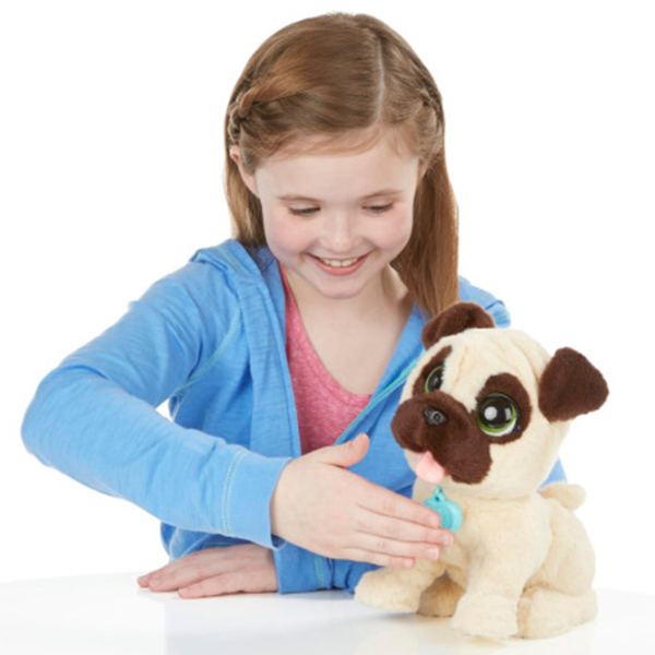 Jucărie interactivă Hasbro Animals My Jumping Pug 28144J Beige 4+ photo 4