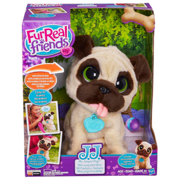 Jucărie interactivă Hasbro Animals My Jumping Pug 28144J Beige 4+ photo 6