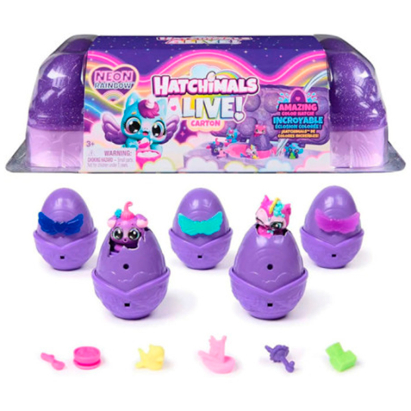 Jucărie interactivă Hatchimals Neon Rainbow 6072615 Violet 3+ photo 2