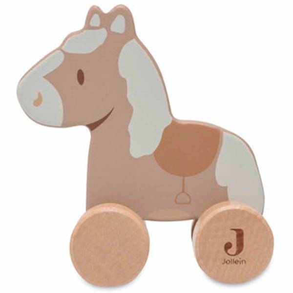 Игрушка Jollein Animals Horse on Wheels Nostalgic Ride 112-001-67103 Бежевый 0.5+ photo 2