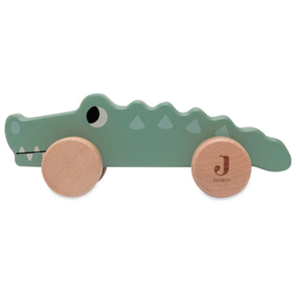 Игрушка Jollein Animals Crocodile on wheels Jungle Jambo 112-001-67090 Зеленый 1+ photo 2