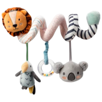 Jucărie pentru pătuțuri și cărucioare Nuby Animals Animal Adventure ID89075 Orange 0+