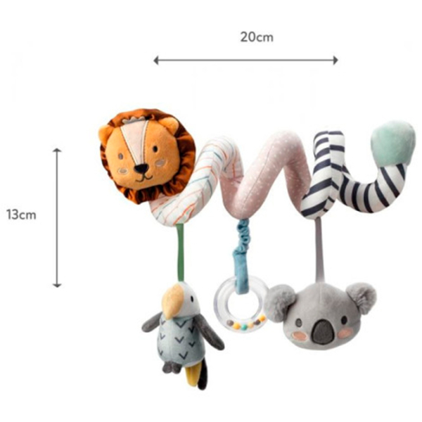 Jucărie pentru pătuțuri și cărucioare Nuby Animals Animal Adventure ID89075 Orange 0+ photo 4