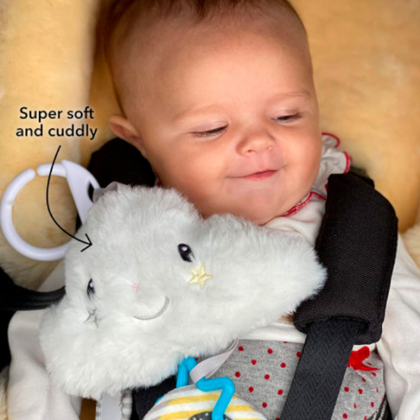 Jucărie pentru pătuțuri și cărucioare Nuby Cloud & Star ID99822 White 0+ photo 4