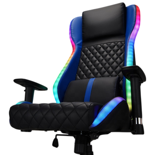 Scaun Gaming LUMI CH09-7 Black Blue  photo 4