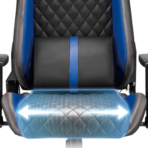 Scaun Gaming LUMI CH09-7 Black Blue  photo 6