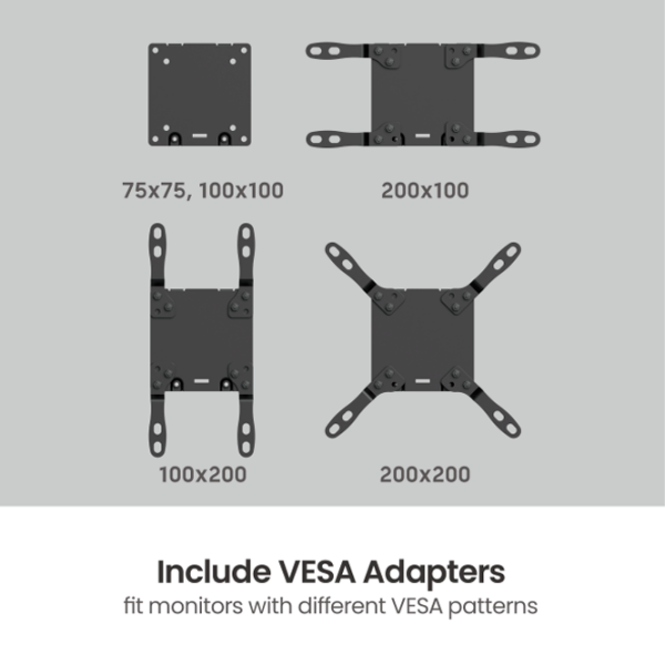 Кронштейн для монитора LUMI LDT95-C012UC Черный Белый VESA 100 x 200 мм photo 7