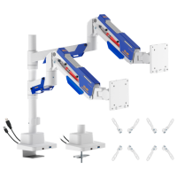 Suport pentru monitor LUMI LDT101-C024UCP White Blue VESA 100 x 200 mm