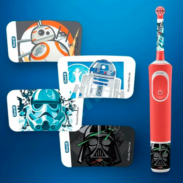 Зубная электрощетка Braun Kids D100 StarWars Красный  photo 4