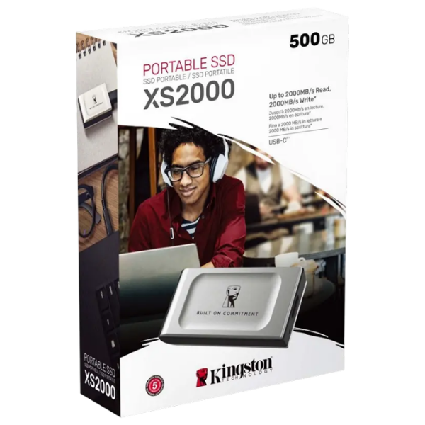 Внешние накопители SDD Kingston XS2000 BoC 500 ГБ Серебряный  photo 3