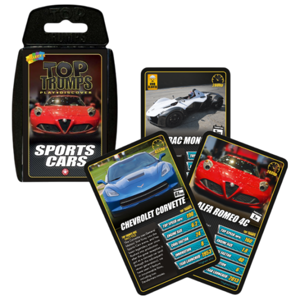 Joc de masă Winning Moves Top Trumps Sports Cars Dezvoltare, 6+