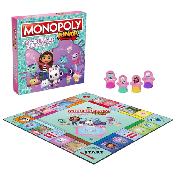 Joc de masă Winning Moves Junior Gabbys Dollhouse Monopoly, 5+