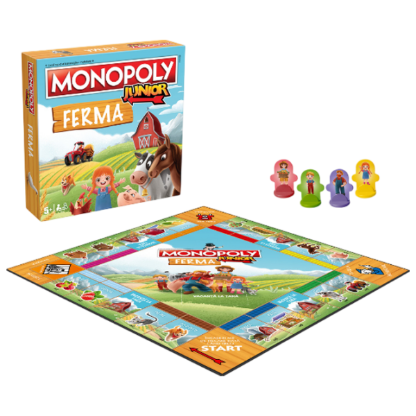 Joc de masă Winning Moves Junior Farm Monopoly, 6+