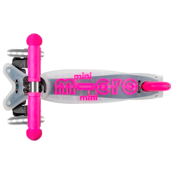 Детский трёхколёсный самокат Micro Mini Deluxe Flux LED (MMD203) Розовый 2 года, 50 кг, Полиуретановые photo 4
