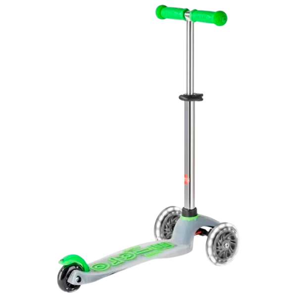 Детский трёхколёсный самокат Micro Mini Deluxe Flux LED (MMD201) Зеленый 2 года, 50 кг, Полиуретановые photo 3