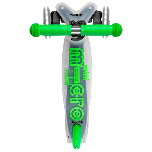 Детский трёхколёсный самокат Micro Mini Deluxe Flux LED (MMD201) Зеленый 2 года, 50 кг, Полиуретановые photo 4