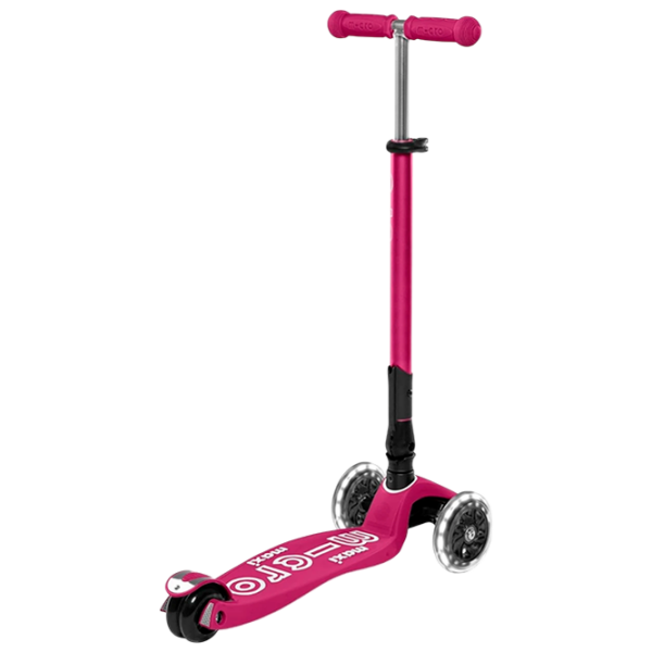 Trotinetă pentru copii cu trei roți Micro Maxi Deluxe Foldable LED (MMD095) Purple 5 ani, 50 kg, Din PU photo 3