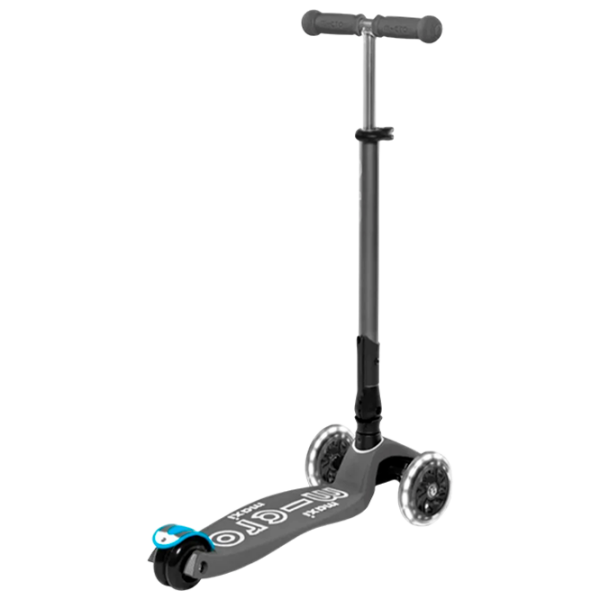 Trotinetă pentru copii cu trei roți Micro Maxi Deluxe Foldable LED (MMD094) Gray 5 ani, 50 kg, Din PU photo 2