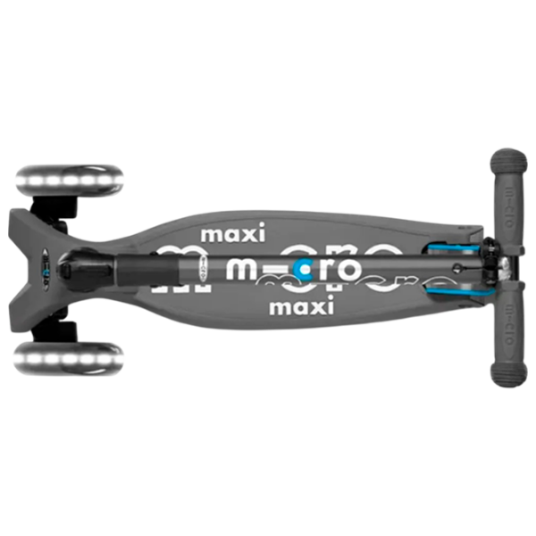 Trotinetă pentru copii cu trei roți Micro Maxi Deluxe Foldable LED (MMD094) Gray 5 ani, 50 kg, Din PU photo 5