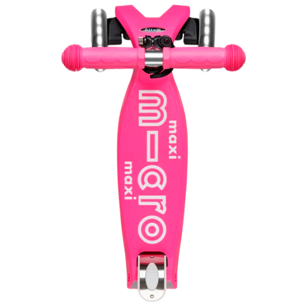 Trotinetă pentru copii cu trei roți Micro Maxi Deluxe Foldable LED (MMD096) Pink 5 ani, 50 kg, Din PU photo 4
