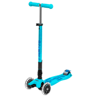 Trotinetă pentru copii cu trei roți Micro Maxi Deluxe Foldable LED (MMD092) Blue