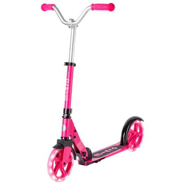 Trotinetă pentru copii cu două roți Micro Cruiser LED (SA0257) Pink 5 ani, 100 kg, Din PU photo 1