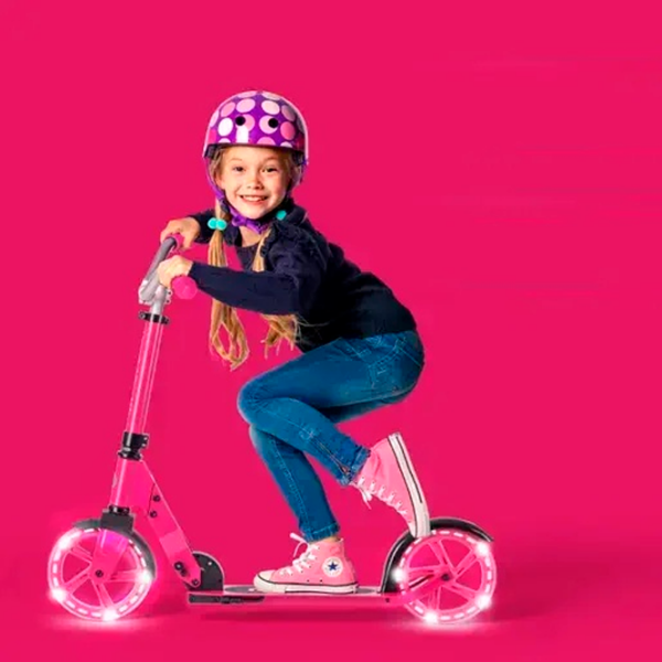 Trotinetă pentru copii cu două roți Micro Cruiser LED (SA0257) Pink 5 ani, 100 kg, Din PU photo 6