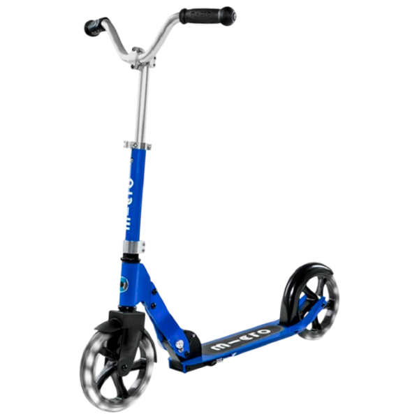 Trotinetă pentru copii cu două roți Micro Cruiser LED (SA0197) Blue 5 ani, 100 kg, Din PU photo 1
