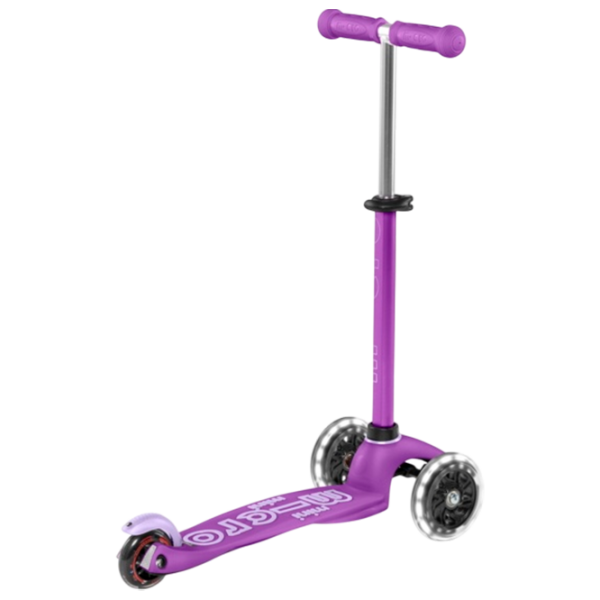 Trotinetă pentru copii cu trei roți Micro Mini Deluxe LED (MMD141) Purple 2 ani, 50 kg, Din PU photo 3