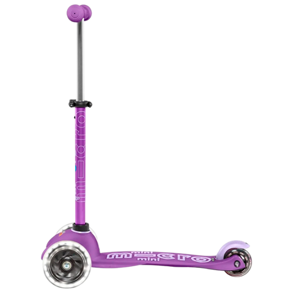 Trotinetă pentru copii cu trei roți Micro Mini Deluxe LED (MMD141) Purple 2 ani, 50 kg, Din PU photo 6