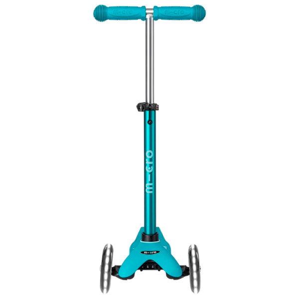 Trotinetă pentru copii cu trei roți Micro Mini Deluxe LED (MMD076) Aqua 2 ani, 50 kg, Din PU photo 4
