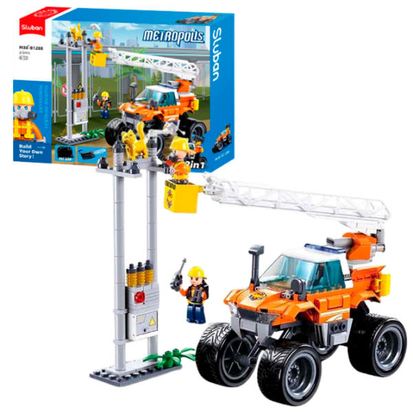 Constructor Sluban Rescue vehicle Orange Numărul de piese 272, 6+ photo 2