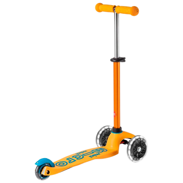 Trotinetă pentru copii cu trei roți Micro Mini Deluxe LED (MMD151) Apricot 2 ani, 50 kg, Din PU photo 2
