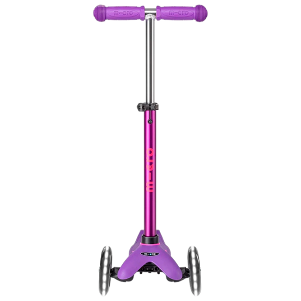 Trotinetă pentru copii cu trei roți Micro Mini Deluxe LED (MMD173) Purple Pink 2 ani, 50 kg, Din PU photo 2