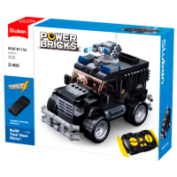 Constructor cu telecomandă Sluban Tiger Assault Vehicle Black Numărul de piese 412, 6+