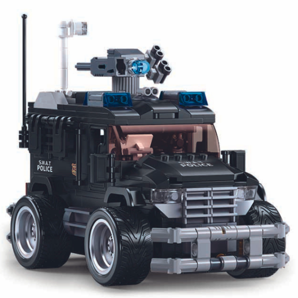 Constructor cu telecomandă Sluban Tiger Assault Vehicle Black Numărul de piese 412, 6+ photo 5