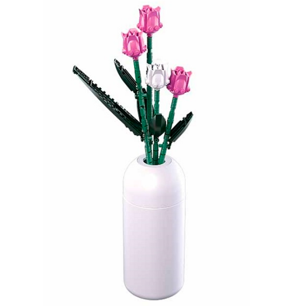 Constructor Sluban Tulips in vase Green Numărul de piese 203, 6+ photo 4