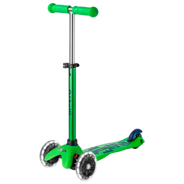 Trotinetă pentru copii cu trei roți Micro Mini Deluxe LED (MMD174) Green Blue 2 ani, 50 kg, Din PU photo 1