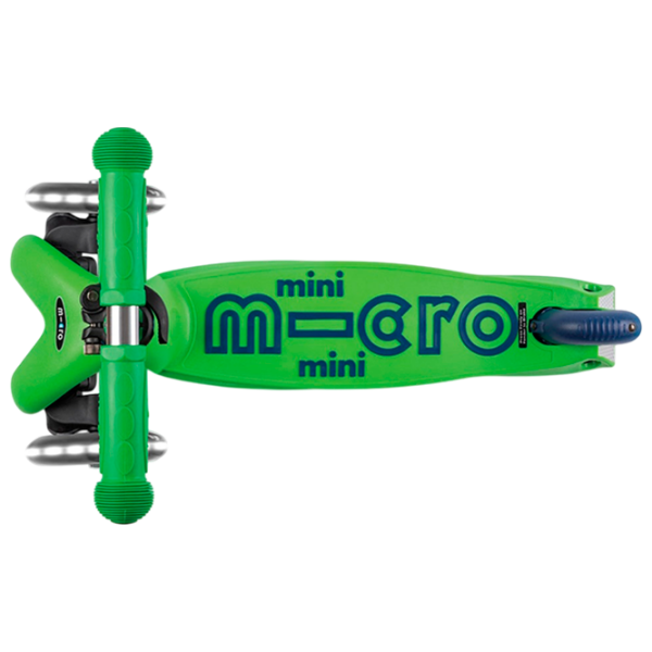 Trotinetă pentru copii cu trei roți Micro Mini Deluxe LED (MMD174) Green Blue 2 ani, 50 kg, Din PU photo 2